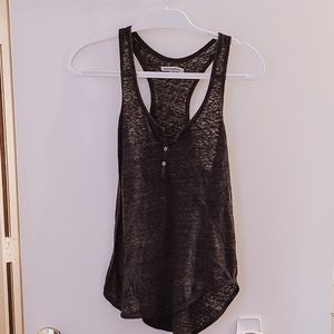 American Eagle Grey Racerback Tank Top